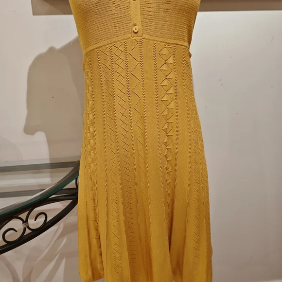 ba&sh Mustard Mini Dress with Short Sleeves 0185 - Picture 12 of 15